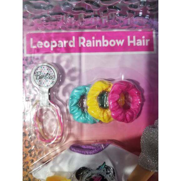 Barbie Leopard Rainbow Hair Brown Eyes NWT - Picture 9 of 10